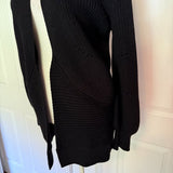 Aritzia Wilfred Darcey Open Cardigan Sweater in Black