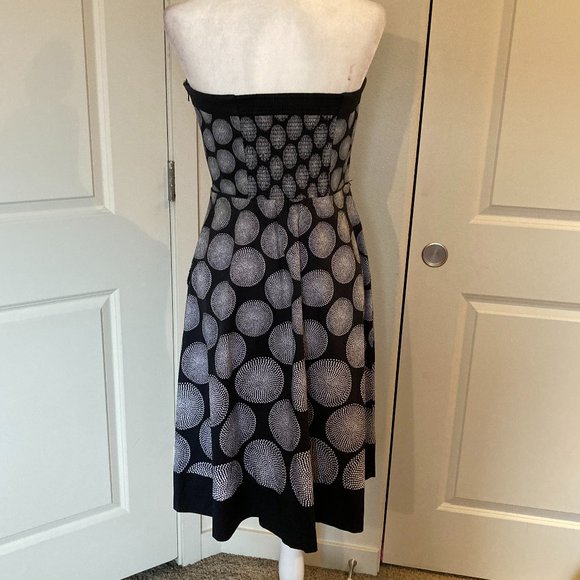 WHBM strapless circle-print polka dot sundress