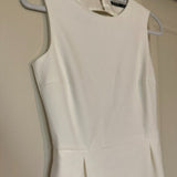 Zara white open back mini dress