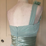 Bill Levkoff Mint One-Shoulder Dress
