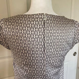 Banana Republic Geometric Print B&W Shift dress