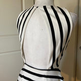 Zara Trafaluc Striped Open Back Mini Dress