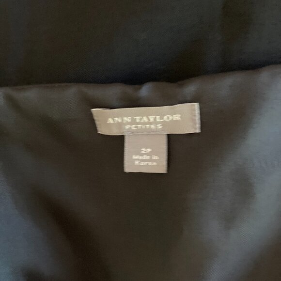 Ann Taylor Strapless A-Line Black Cocktail Dress