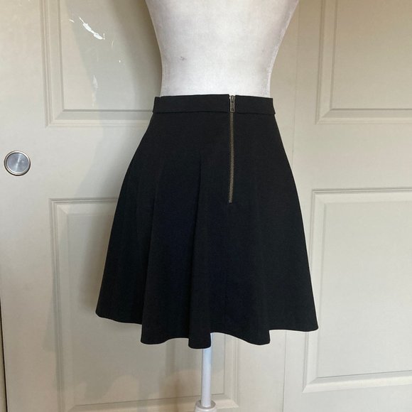 Halogen Nordstrom Black Zip Up Circle Skirt XS