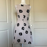 Lauren Conrad Beige/Tan Dress Black Floral Pattern
