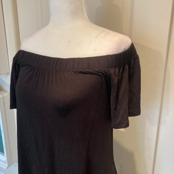 Abound Black Off-The-Shoulder Shift Dress