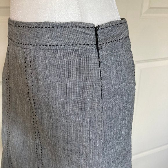 WHMB Gray Flounce Mini Skirt w/ side zip