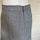 WHMB Gray Flounce Mini Skirt w/ side zip