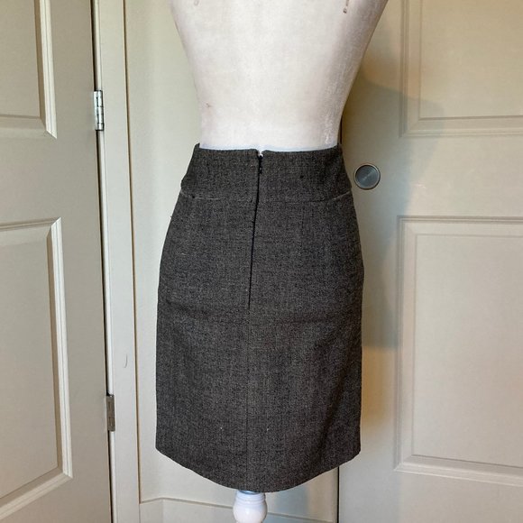 Banana Republic Gray Wool Pencil Skirt
