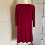 Alya Red Wine Tunic V neck Dress