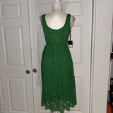 NWT Simply Vera Vera Wang V-neck Lace Midi dress in Emerald Green
