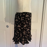 Abercrombie & Fitch Ruffle Hem Miniskirt - Black Floral