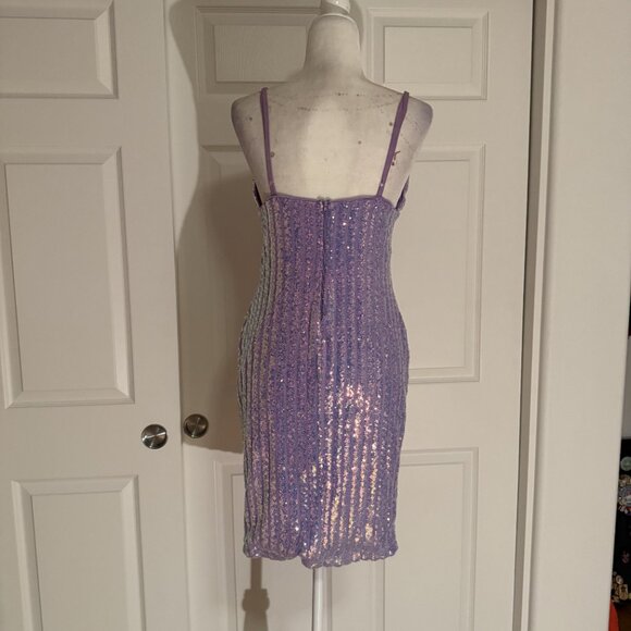 NWT Privy Light Purple Lavender Sequin Sparkle Mini Dress