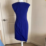DanaBuchman Royal Cobalt Blue Pleated Sheath Dress