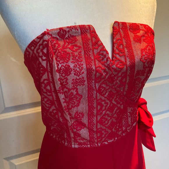 NWT Mi Ami by Francesca's Venice Strapless Lace-Bodice Jumpsuit