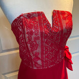 NWT Mi Ami by Francesca's Venice Strapless Lace-Bodice Jumpsuit