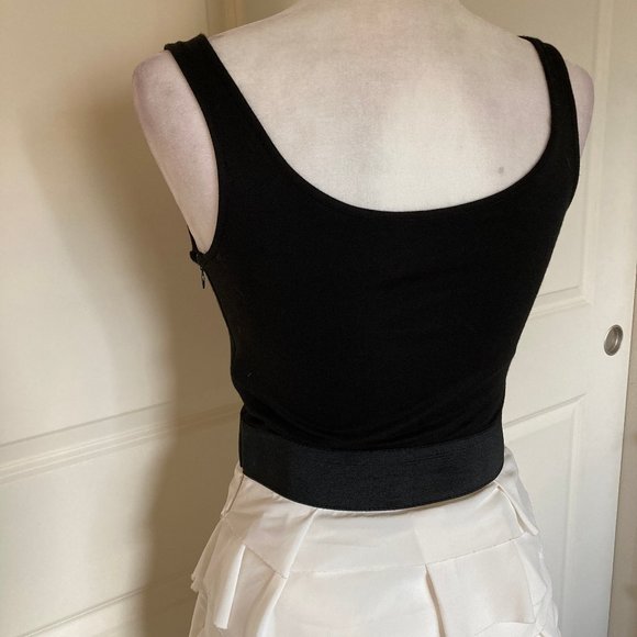 The Limited Cascade Ruffle Midi Dress black & whit