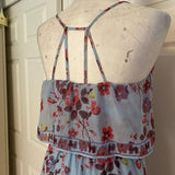 Princess Vera Wang Blue Floral Popover Maxi Dress