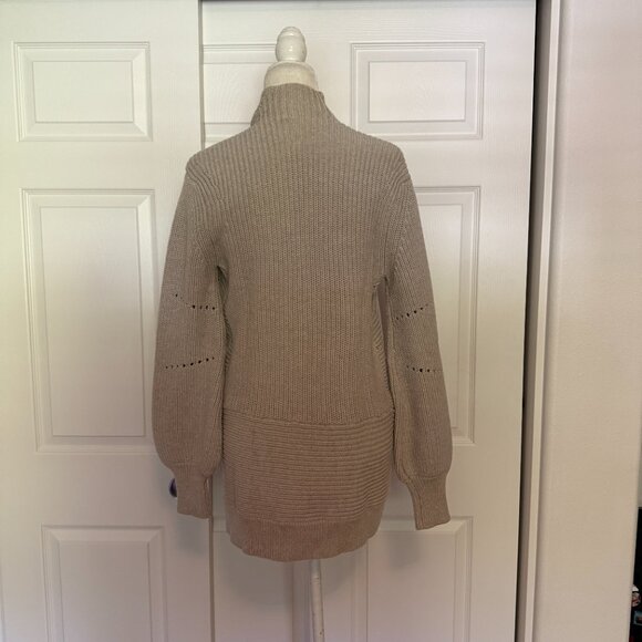Aritzia Wilfred Darcey Open Cardigan Sweater in Beige Tan Khaki Nude