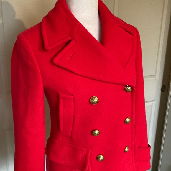 J. Crew Stadium Cloth Majesty Peacoat