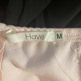 HAVE Strapless Colorblock Jumpsuit in Blush Pink/Black - has pockets!