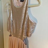 Lulus Sequin Cutout Skater Dress size S