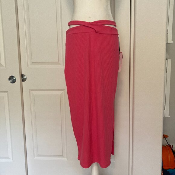 NWT Cross Waist Rib-Knit MIDI Skirt - Future Collective with Alani Noelle