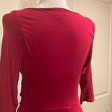 The Limited faux-wrap dress in wine-red