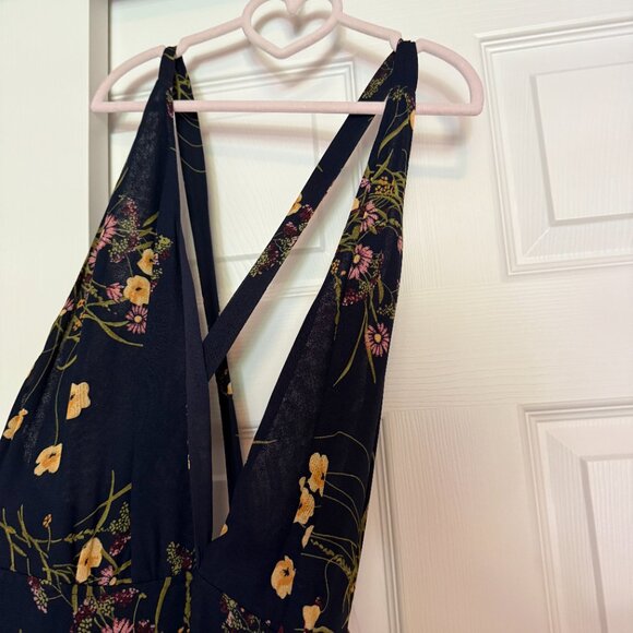 Reformation Mademoiselle Sofi Floral Print Tie Waist Jumpsuit