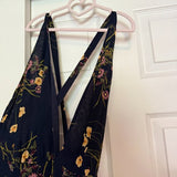 Reformation Mademoiselle Sofi Floral Print Tie Waist Jumpsuit