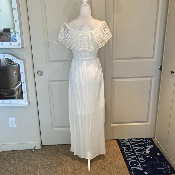 Apt. 9 Off-the-Shoulder Lace Maxi Dress in White