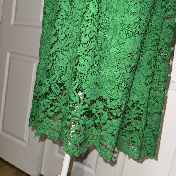 NWT Simply Vera Vera Wang V-neck Lace Midi dress in Emerald Green