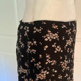 Abercrombie & Fitch Ruffle Hem Miniskirt - Black Floral