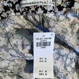 NWT Abercrombie & Fitch Ruffle Hem Mini Skort - Black Floral