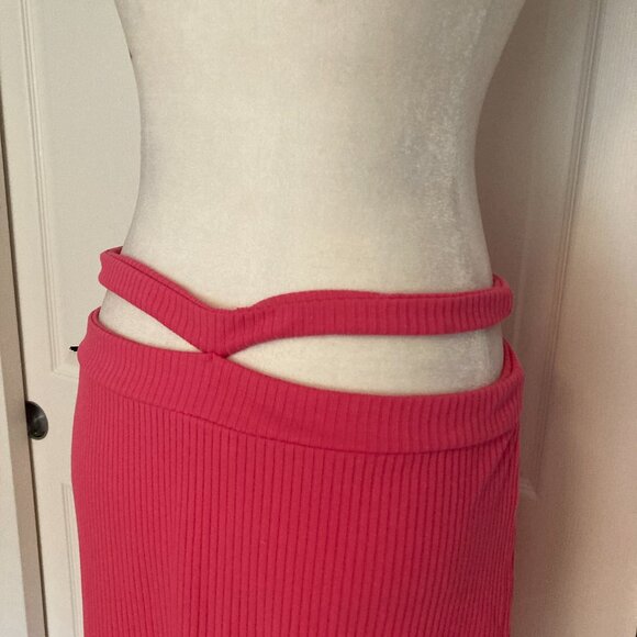 NWT Cross Waist Rib-Knit MIDI Skirt - Future Collective with Alani Noelle