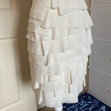 The Limited Cascade Ruffle Midi Dress black & whit