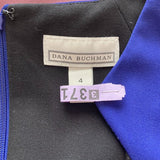 DanaBuchman Royal Cobalt Blue Pleated Sheath Dress