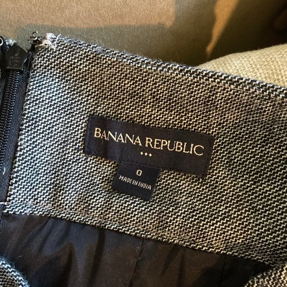 Banana Republic Gray Wool Pencil Skirt