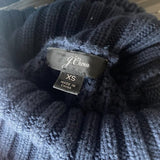 J. Crew Chunky Knit Turtleneck in Navy
