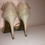J. Lo Cozette Sparkle Heel Ankle Strap Stilettos