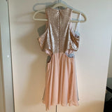 Lulus Sequin Cutout Skater Dress size S