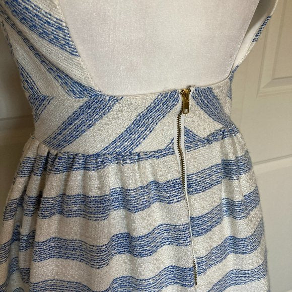 Line & Dot Kelly Dress in Sky Stripe Open Back