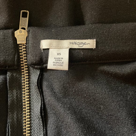Halogen Nordstrom Black Zip Up Circle Skirt XS