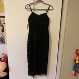 NWT Altar'd State Flora Crochet Midi Dress in Black