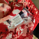 Parker- Red & White Floral Silk Cap Sleeve Dress