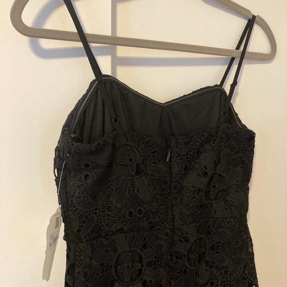 NWT Altar'd State Flora Crochet Midi Dress in Black