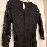 NWT Apt. 9® Lace-Bodice 3/4 Sleeve Jumpsuit in Black Lace