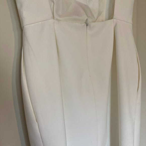 Zara white open back mini dress