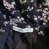 Abercrombie & Fitch Ruffle Hem Miniskirt - Black Floral