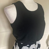 Heartsoul Black & White Chevron Chiffon Long Maxi Dress